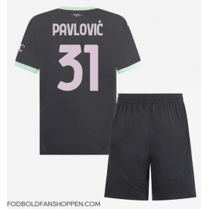 AC Milan Strahinja Pavlovic #31 Tredjetrøje Børn 2024-25 Kortærmet (+ Korte bukser)